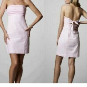 Lilly Pulitzer Striped Seersucker Ruffled Straples